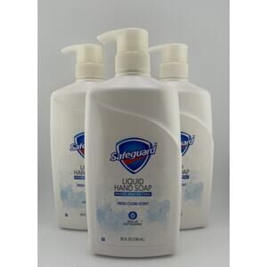 3 X SafeGuard Micellar Deep Cleansing Liquid Hand Soap Fresh Clean Scent 25oz Ea